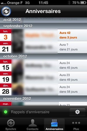 SmartSync_birthday Anniversaires synchronisés grâce à Facebook et iPhone
