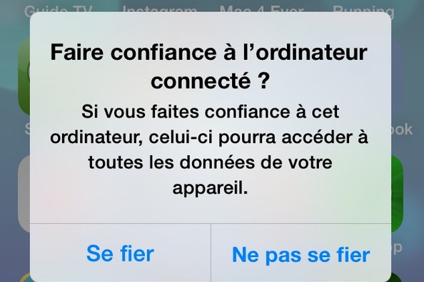 omment annuler un "Ne pas se fier" un peu trop rapide sur iOS