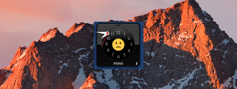 Régler le problème des aiguilles dans l'horloge du Dashboard de mac OS.